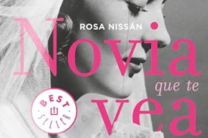 Detalle de portada de libro mexicano contemporáneo de Rosa Nissán enfocado en la temática de identidad y boda.
