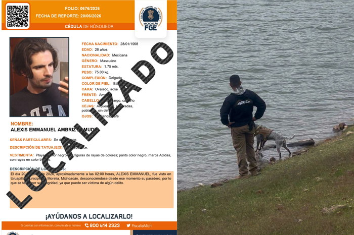 Elementos de la Fiscalía realizan labores en la zona de la presa de Cointzio.