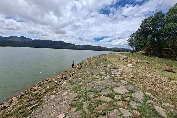 Vista panorámica de una presa en Michoacán bajo supervisión de la Conagua.
