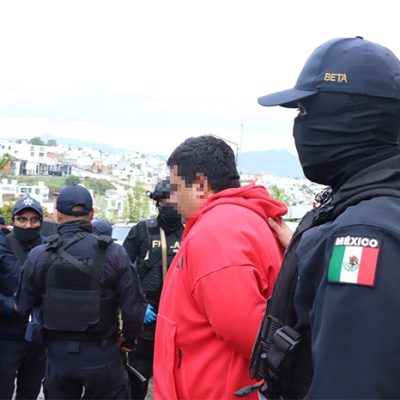Elementos de la Guardia Nacional y la FGE tras la captura de un objetivo prioritario en Morelia.