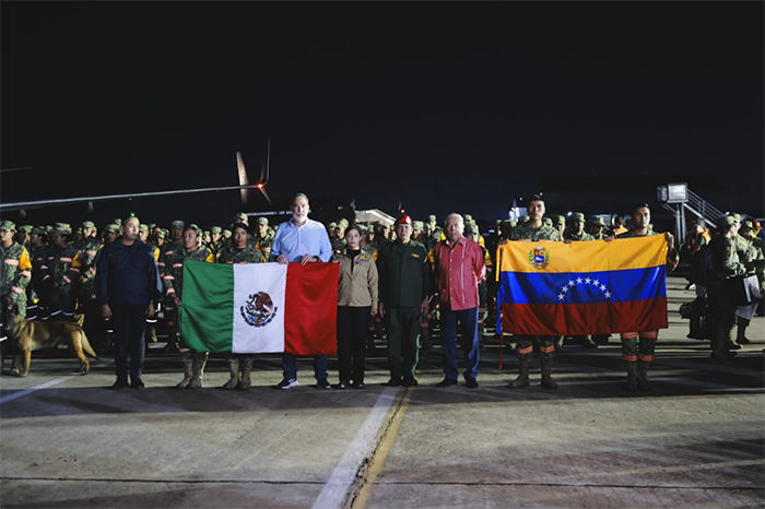 Equipos de rescate internacionales desplegados en Venezuela tras los sismos.