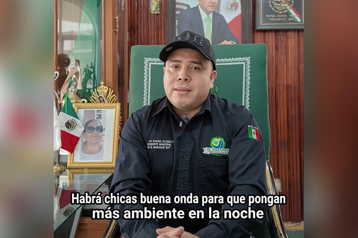 Captura del video en redes sociales donde el alcalde Rafael Olvera Torres invita a festejar el Día del Padre.