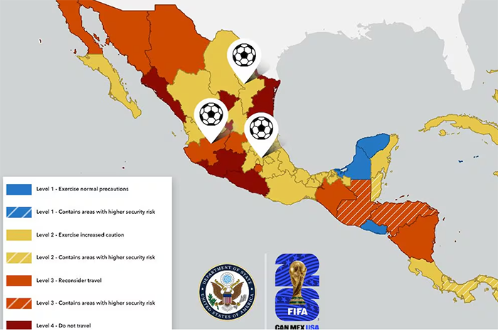 El Departamento de Estado exhortó a sus ciudadanos a revisar las condiciones de seguridad en las entidades mexicanas.