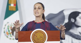 Presidenta Claudia Sheinbaum en conferencia matutina hablando sobre el Mundial 2026
