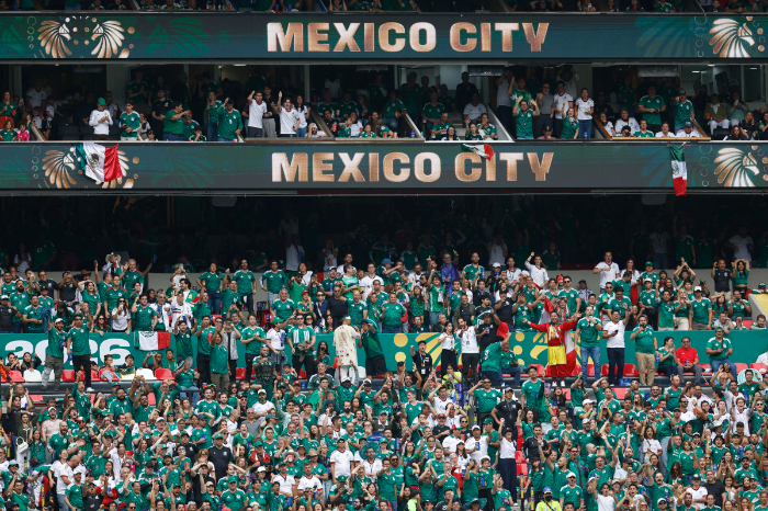 Palco de autoridades en el Estadio Ciudad de México durante la inauguración del Mundial 2026 en México, con la ausencia de jefes de Estado.