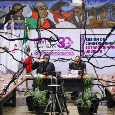 Sesión del Consejo General del INE donde se votó la remoción de los integrantes del Instituto Electoral de Michoacán.