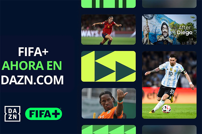 La FIFA y DAZN lanzan el servicio FIFA+ para transmitir partidos de fútbol en directo gratis.