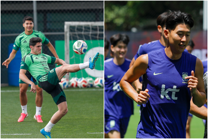 Jugadores de la Selección Mexicana entrenando en Guadalajara de cara a buscar su clasificación a la ronda de dieciseisavos.