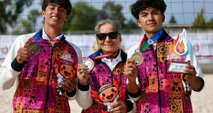 Deportistas de Michoacán celebrando en el podio de la Olimpiada Nacional 2026.