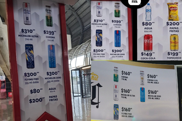 Precios de alimentos y bebidas en los estadios para el Mundial 2026