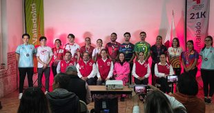 Representantes de Imcufide y Cruz Roja Morelia durante la presentación oficial de la Carrera Atlética Raúl Maldonado Maza.