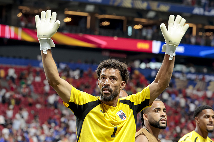 Vozinha, el arquero de Cabo Verde, durante su histórica actuación ante la selección de España en el Mundial.