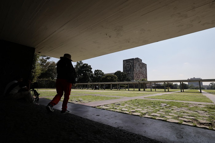 Fotografía que muestra el campus de la Universidad Nacional Autónoma de México (UNAM) este viernes, en Ciudad de México