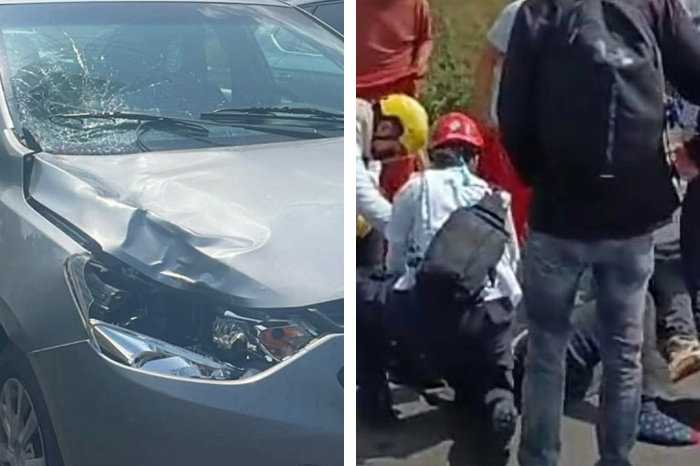 Elementos de emergencia atienden incidente en carretera Morelia-Pátzcuaro.