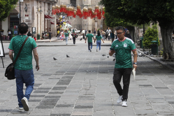 Centro de Morelia con turismo por el Mundial 2026.