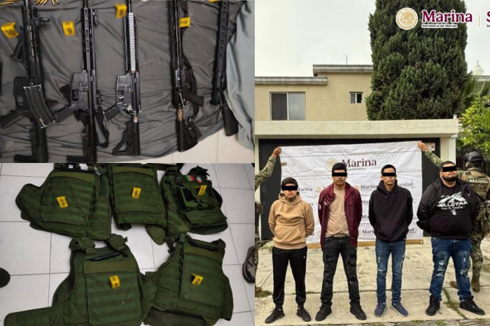 Golpe a red delictiva en Zapopan: Marina, FGR y SSPC catean inmuebles y detienen a seis personas