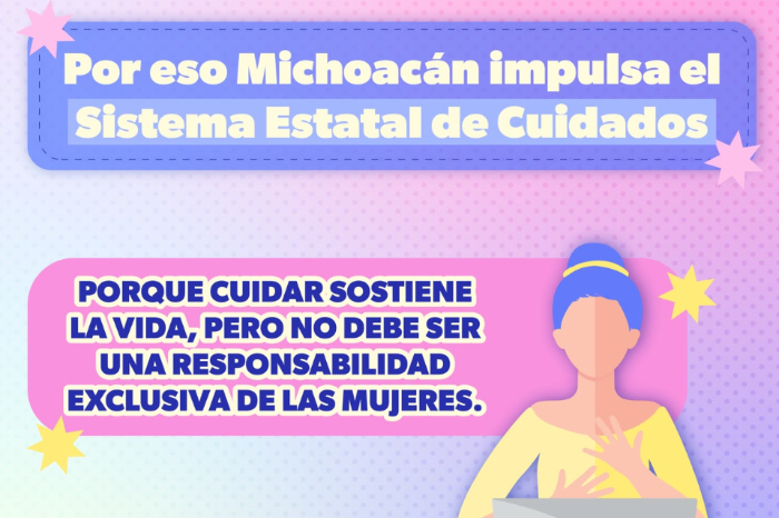 Mujer realizando labores de cuidado infantil y trabajo doméstico en un hogar de Michoacán