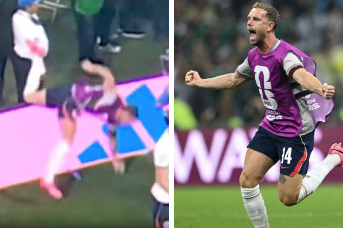 Jordan Henderson durante el encuentro entre Inglaterra y México en el Estadio Azteca.
