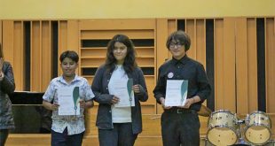 Jóvenes músicos durante su presentación en el concurso Niños Músicos del Campus Carlos Prieto.