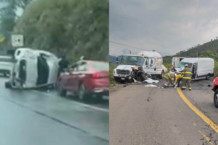 Dos accidentes viales registrados en Charo y Morelia dejaron tres personas heridas y daños materiales.