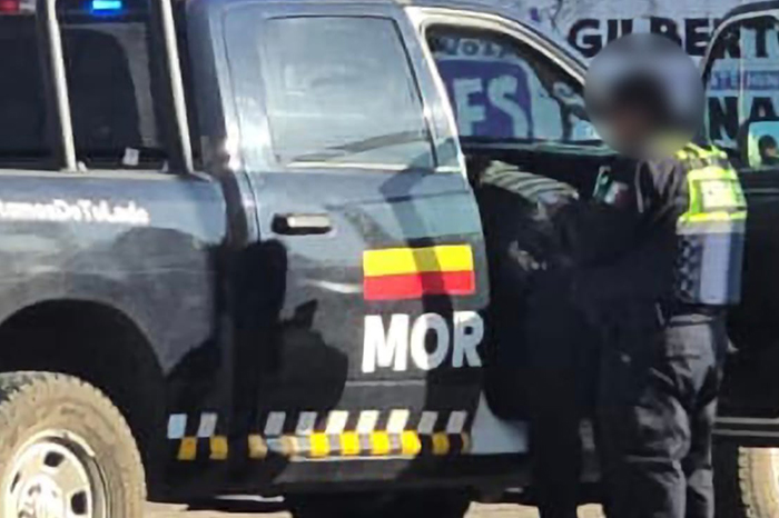 Elementos de la Guardia Civil y Policía Municipal atendiendo un reporte de asalto en la colonia Elías Pérez Ávalos de Morelia.