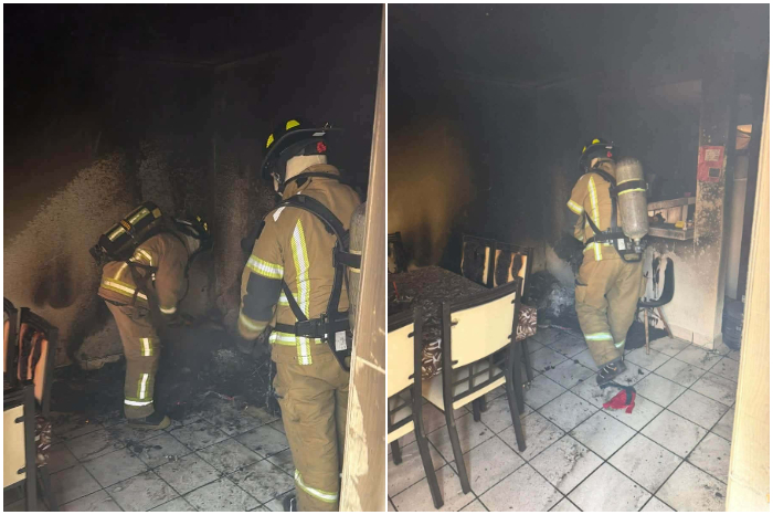 Vulcanos de la CEPCM controlan el incendio en una casa en la colonia Agustín Arriaga Rivera de Morelia.