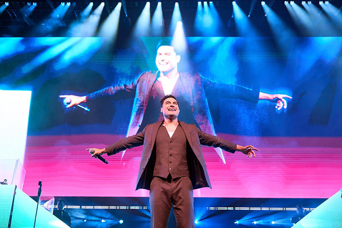 Carlos Rivera durante el cierre de su gira de conciertos por España