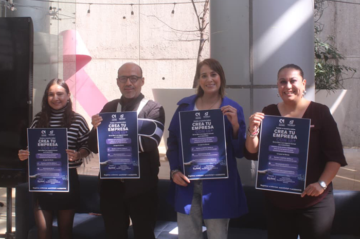 Presentación del curso "Crea tu Empresa con IA" por el Colegio de Morelia y Qué Rollo con Emprender A.C.
