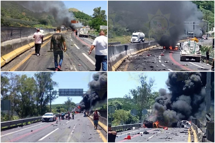 Servicios de emergencia laboran tras el trágico accidente en la autopista Guadalajara-Tepic cerca de Hostotipaquillo