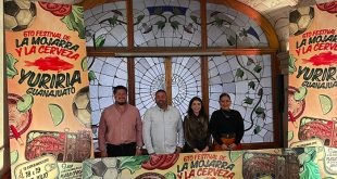 Organizadores presentan el Festival de la Mojarra y la Cerveza en Yuriria.