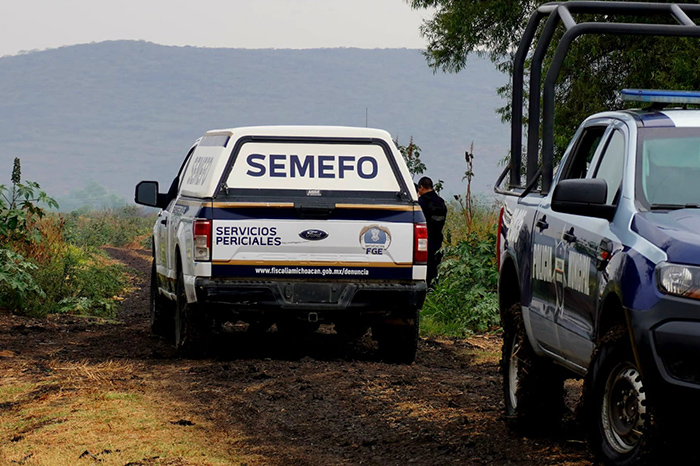 Zona rural de la comunidad de El Llano en Zamora, donde autoridades resguardaron el lugar tras el hallazgo de un cuerpo.