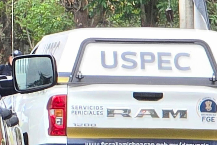 Elementos policiales resguardan la zona tras hallazgo en el municipio de Zinapécuaro