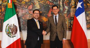 Los cancilleres de México y Chile durante su reunión bilateral para fortalecer la Alianza del Pacífico