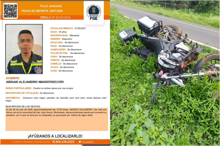 Autoridades localizaron sin vida a un policía municipal y paramédico voluntario reportado como desaparecido en Uruapan.