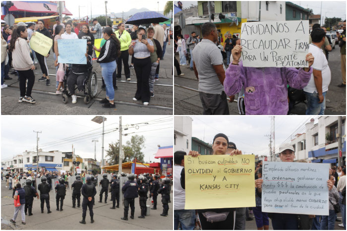 Vecinos de la colonia Jacarandas se manifiestan para exigir un puente peatonal en la avenida Michoacán tras la muerte de un menor.