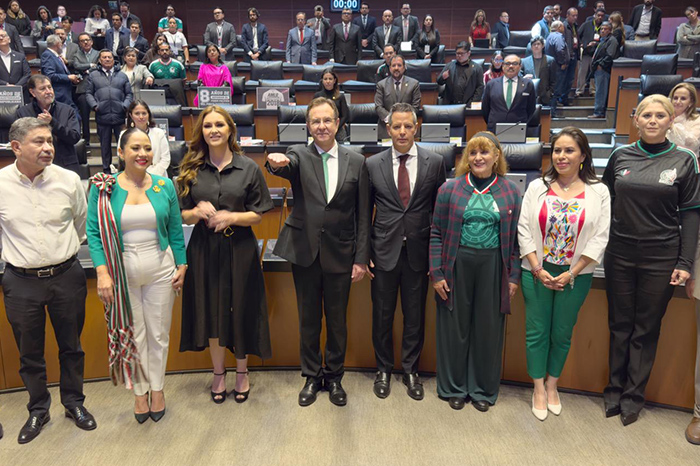 Esteban Moctezuma durante su ratificación como nuevo embajador de México ante la Unión Europea y Bélgica.