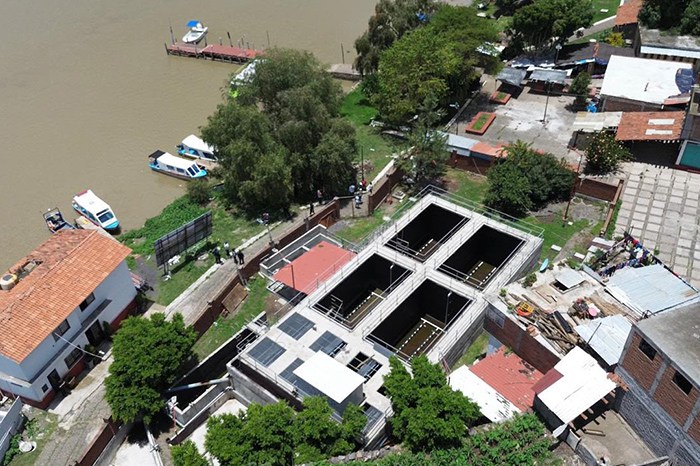 Trabajos de rehabilitación en plantas de tratamiento de aguas residuales en la cuenca del Lago de Pátzcuaro supervisados por Conagua.