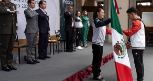 Claudia Sheinbaum encabeza el abanderamiento de la delegación mexicana para los Juegos Centroamericanos Santo Domingo 2026.