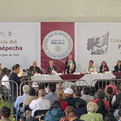 Presidenta de México Claudia Sheinbaum en Cherán.
