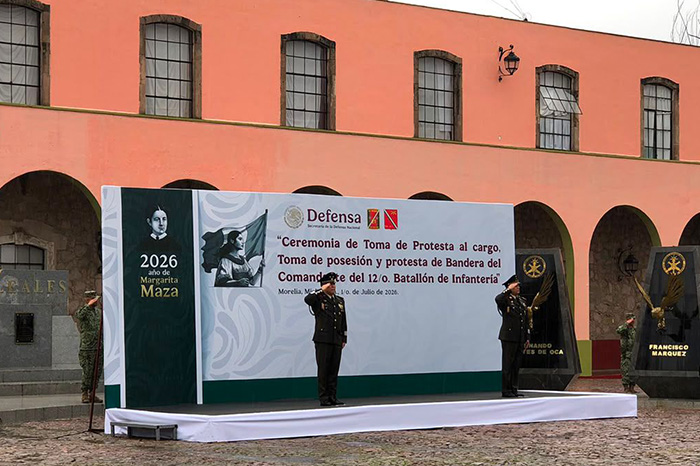 Ceremonia oficial de Toma de Protesta y Posesión al Cargo en el 12/o. Batallón de Infantería en Michoacán.