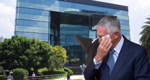 corporativo en las instalaciones de la televisora TV Azteca declarada en concurso mercantil