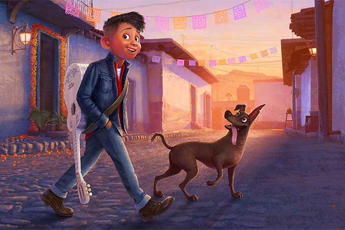 Imagen promocional y logotipo de la película animada 'Coco' de Disney Pixar.