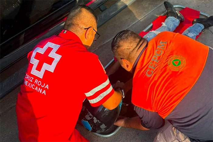El accidente ocurrió sobre la calle Nicolás Bravo en el Barrio de Las Colonias.
