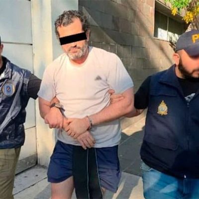 El exmilitar Fernando Farías Laguna en el momento de su detención en Argentina por presunto contrabando de combustible.