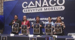 Presentación oficial de la 24ª edición del Festival del Mariachi por parte de directivos de CANACO Morelia.