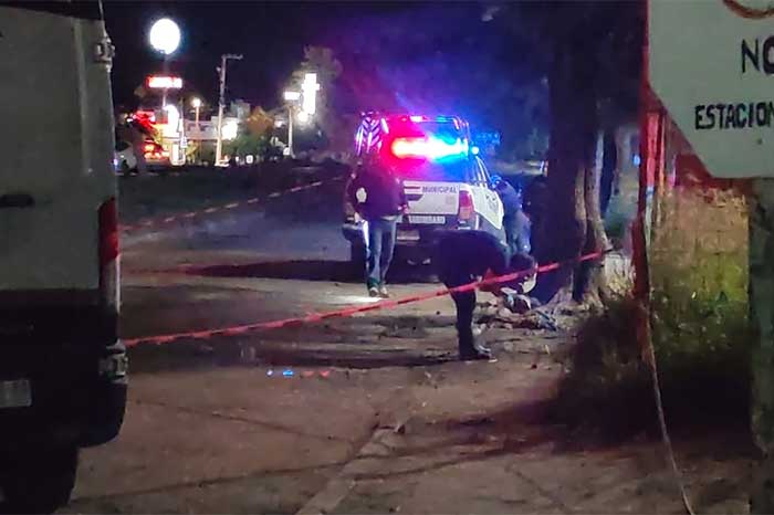 Zona acordonada por la policía y patrullas de seguridad en Michoacán.