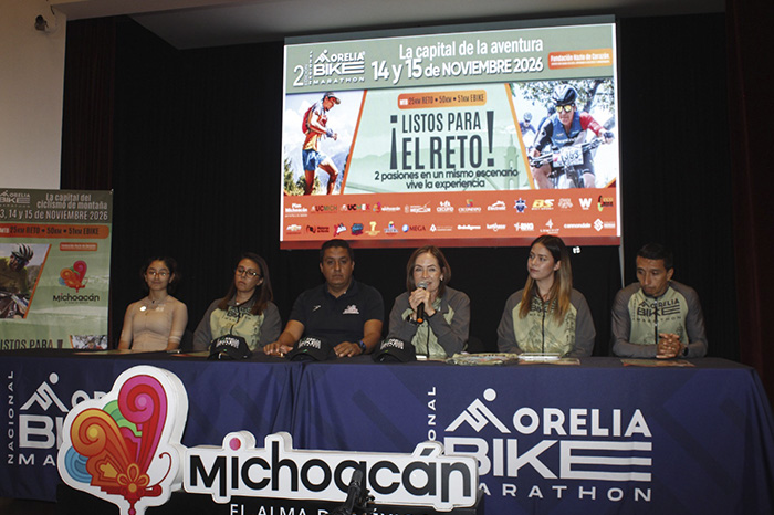 Rueda de prensa para dar a conocer el Morelia Bike Marathon.