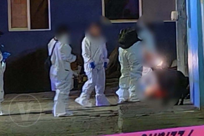 Unidades de seguridad y acordonamiento perimetral en calles de la localidad de Cuto del Porvenir, Michoacán.
