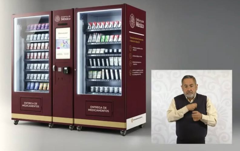 Maquinaria de despacho automático y Farmacias del Bienestar para la entrega de medicamentos en México.