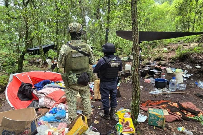 Despliegue de seguridad y operativo policial en zonas serranas de Michoacán.